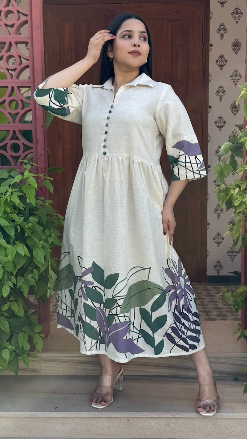 Floral Cotton Midi Dress