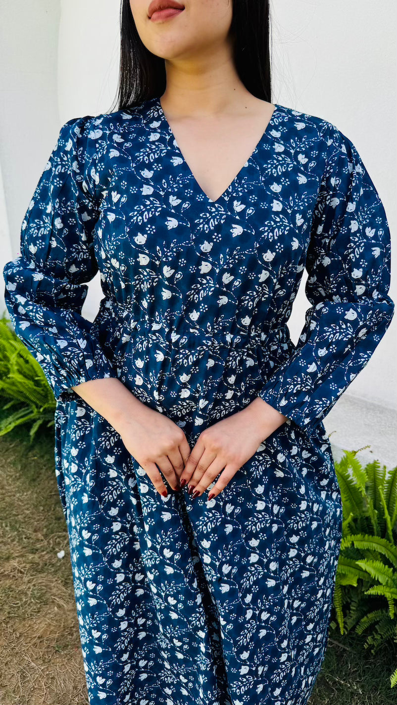 Indigo Midi Dress