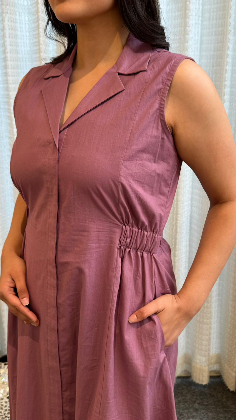 Onion Pink Cotton Dress