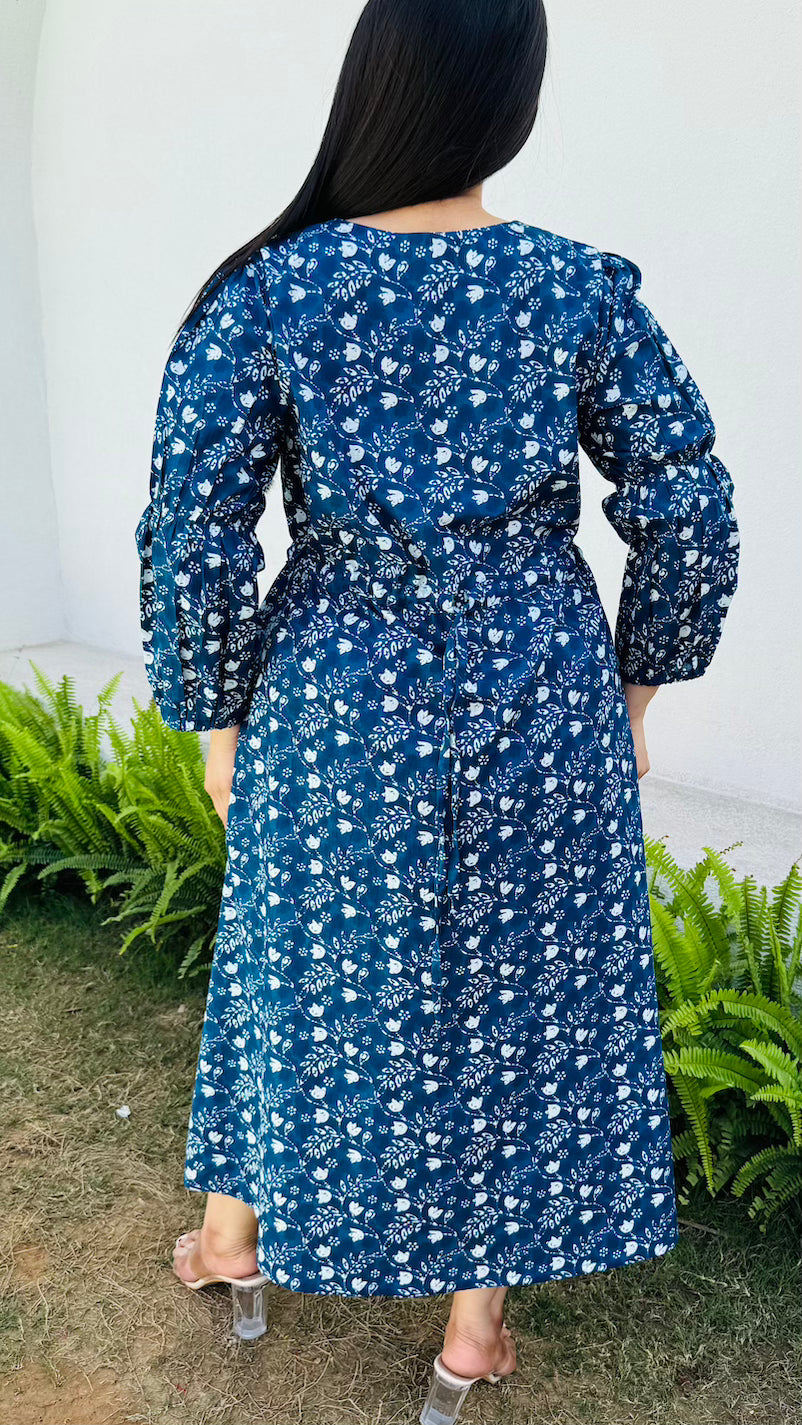 Indigo Midi Dress