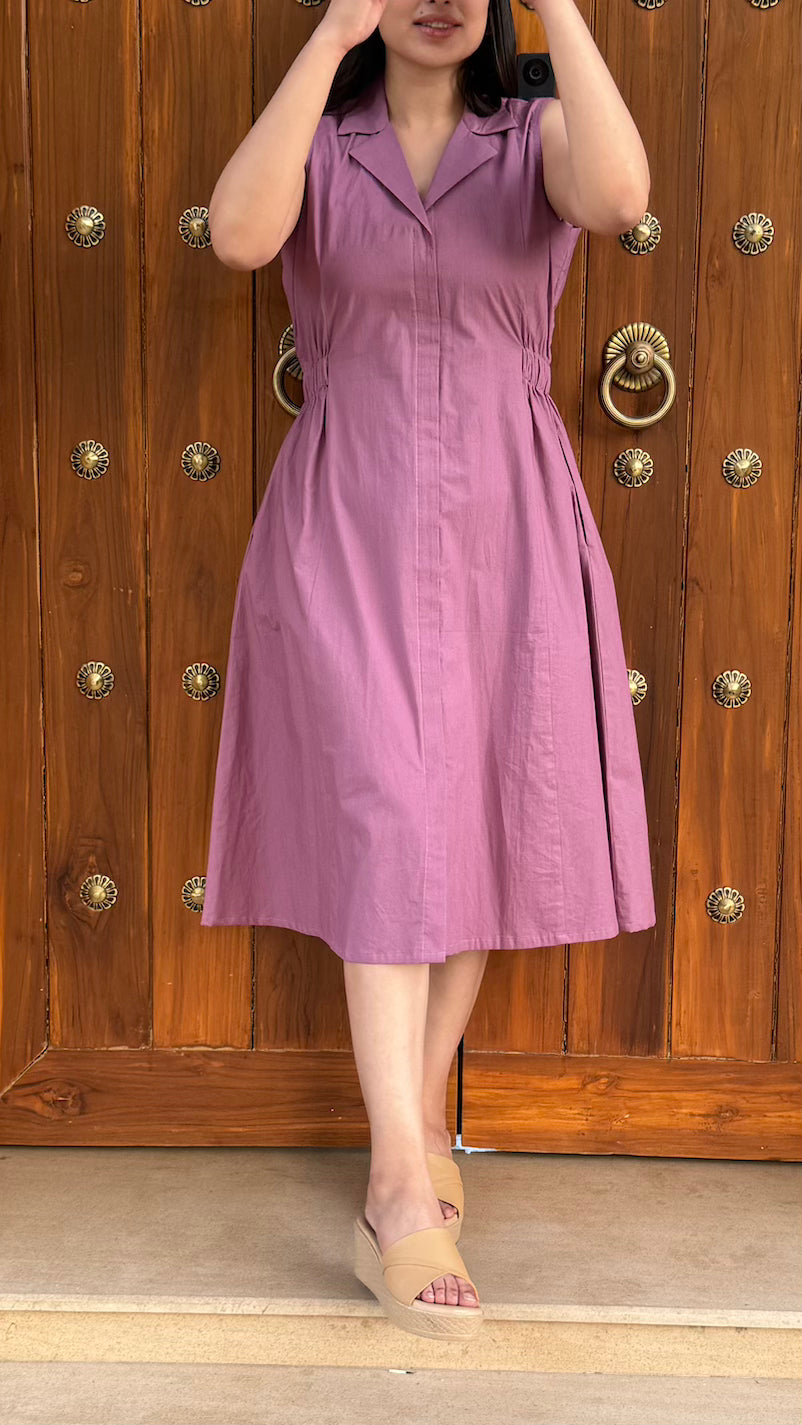 Onion Pink Cotton Dress