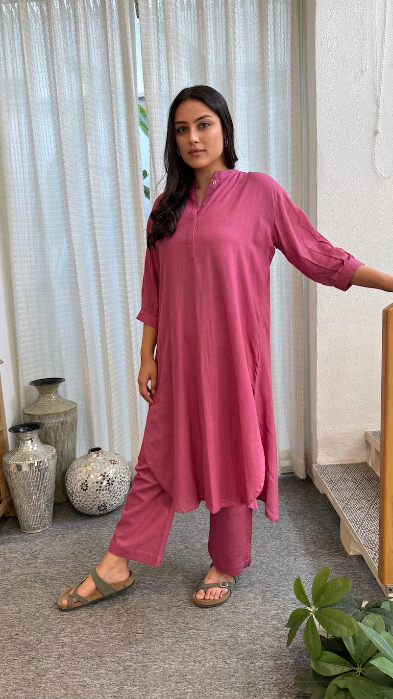 Rose Pink Cotton Co-ord