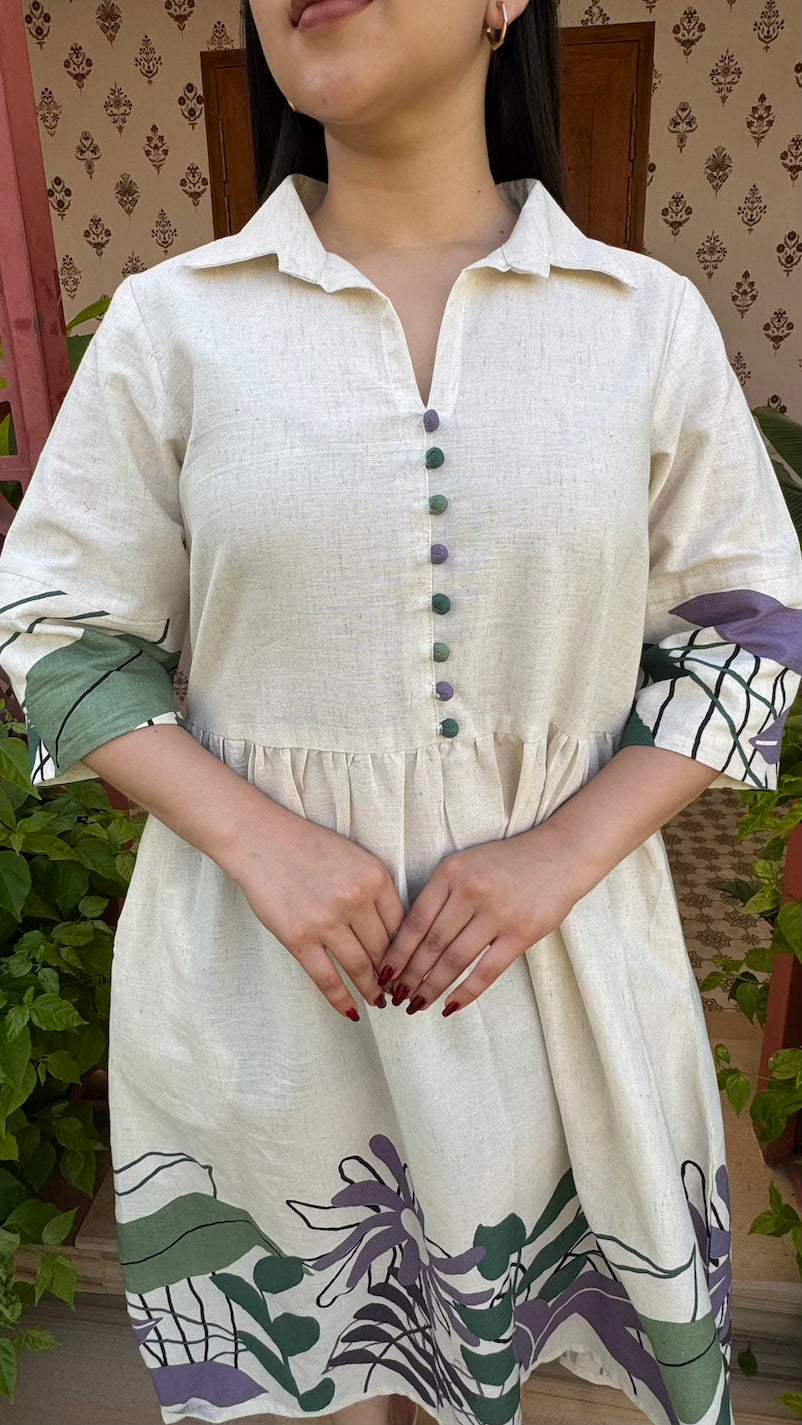 Floral Cotton Midi Dress