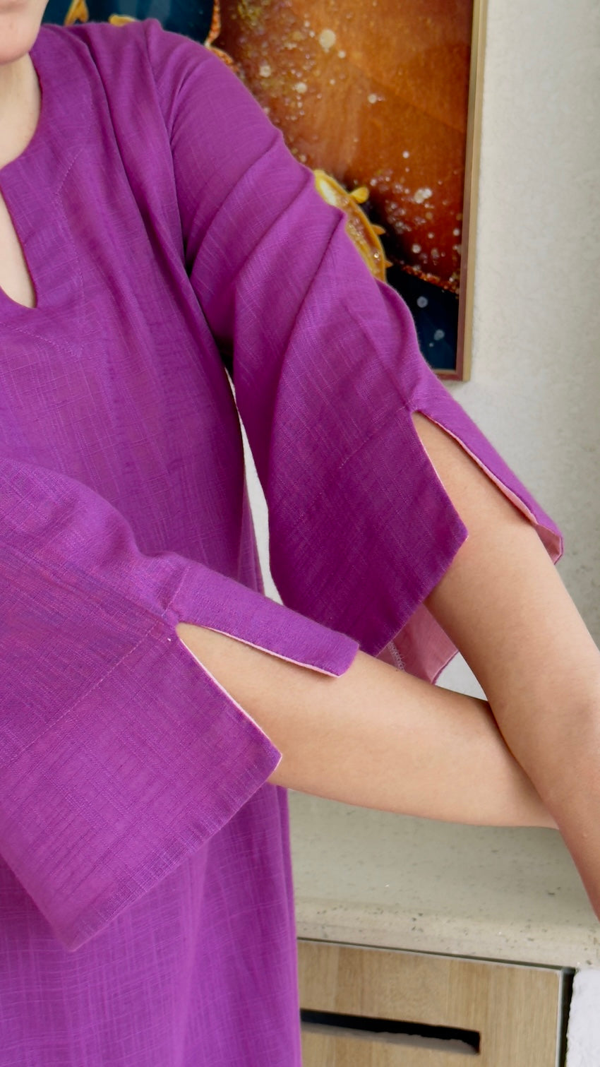 Misha Lavender Cotton Kurta Pant