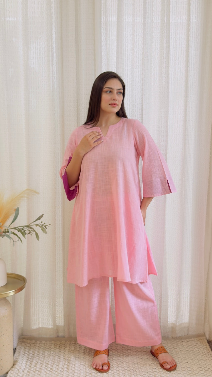 Fida Pastel Pink Kurta Pant