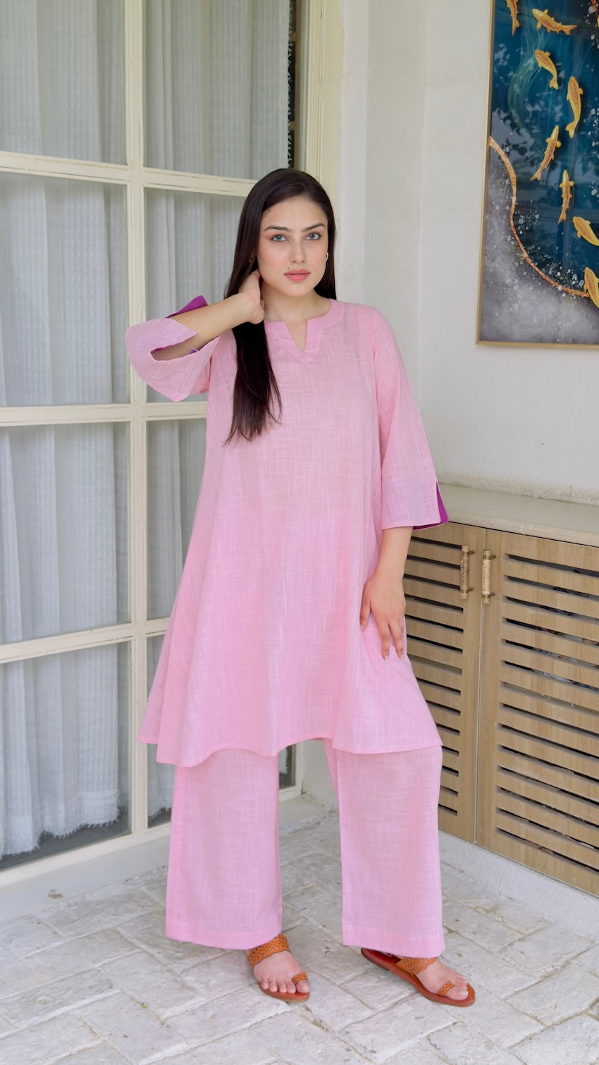 Fida Pastel Pink Kurta Pant
