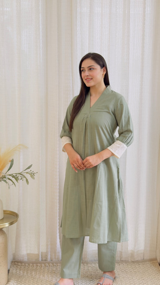 Anaya Pista Cotton Kurta Pant